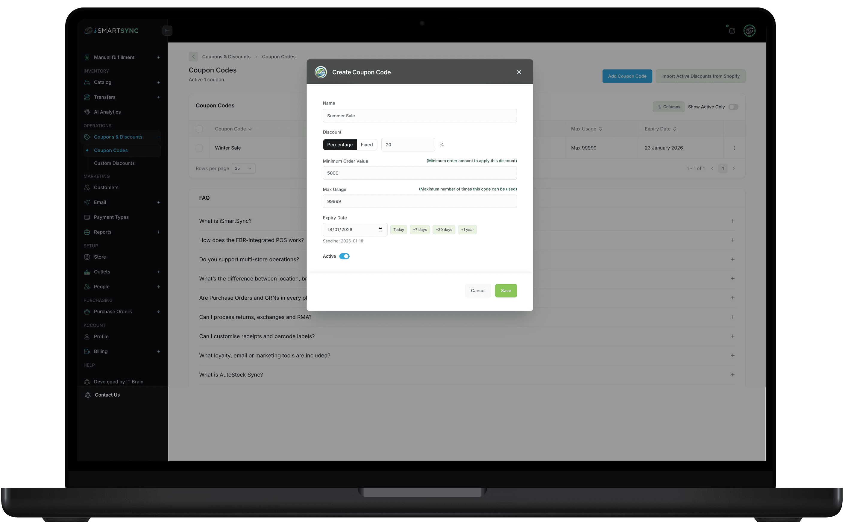 Discount & Coupon Management System | iSmartSync
