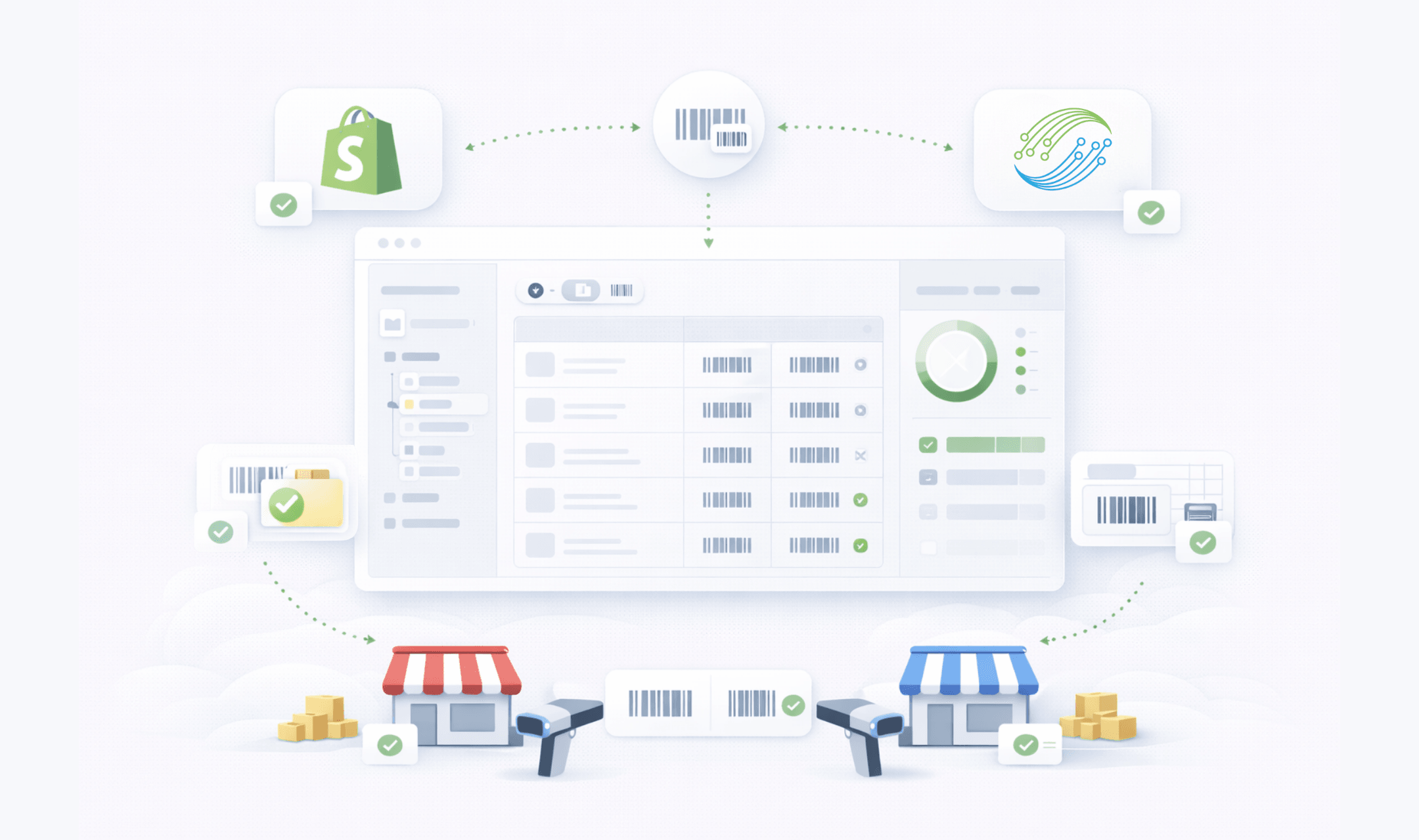 Bulk barcode generator running in iSmartSync (Shopify + POS sync)