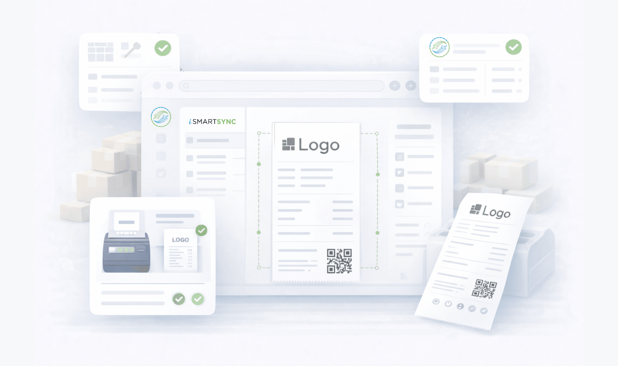 POS thermal receipt designer in iSmartSync