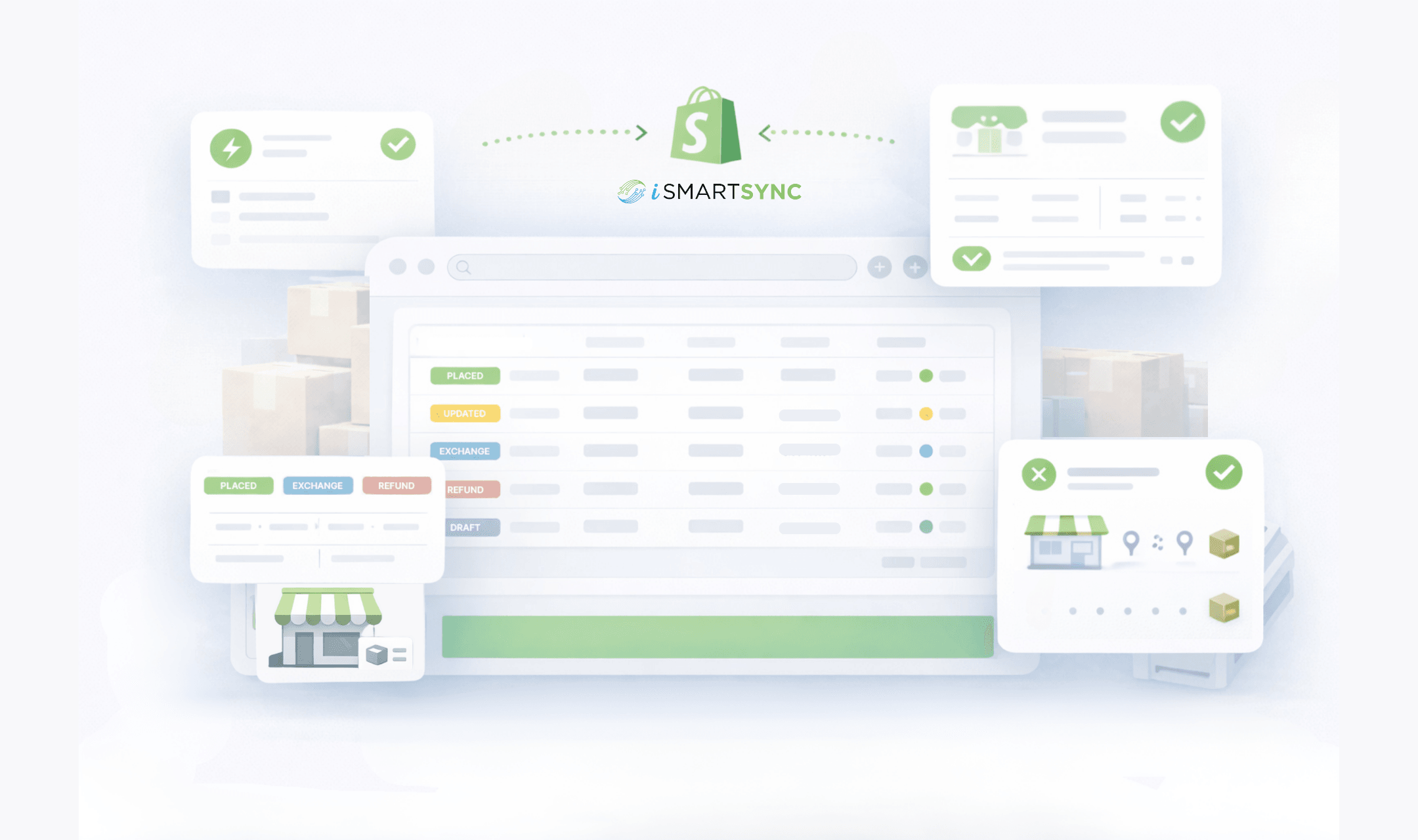POS order table showing statuses, totals, and payments in iSmartSync