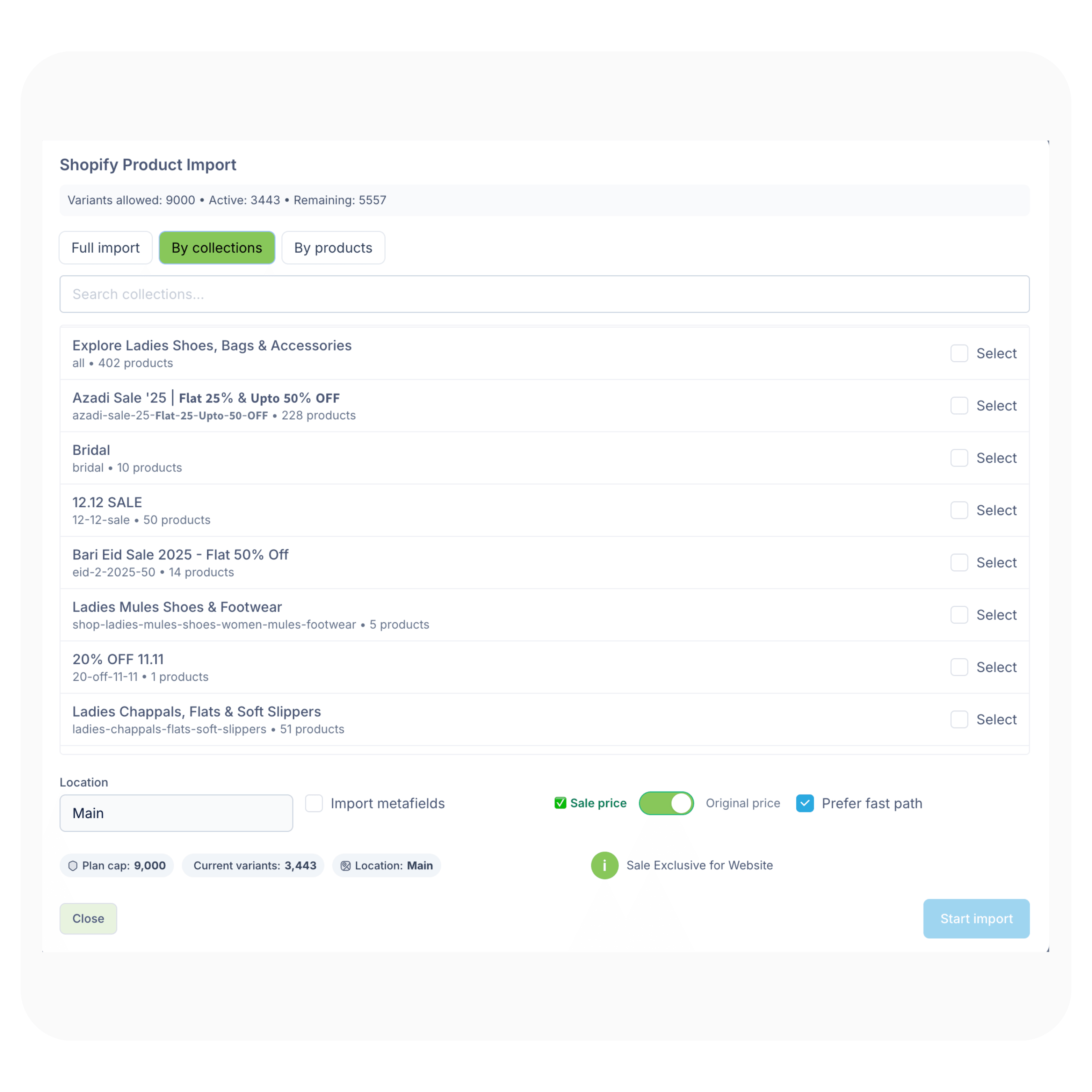 POS category and collection mapping workflow in iSmartSync