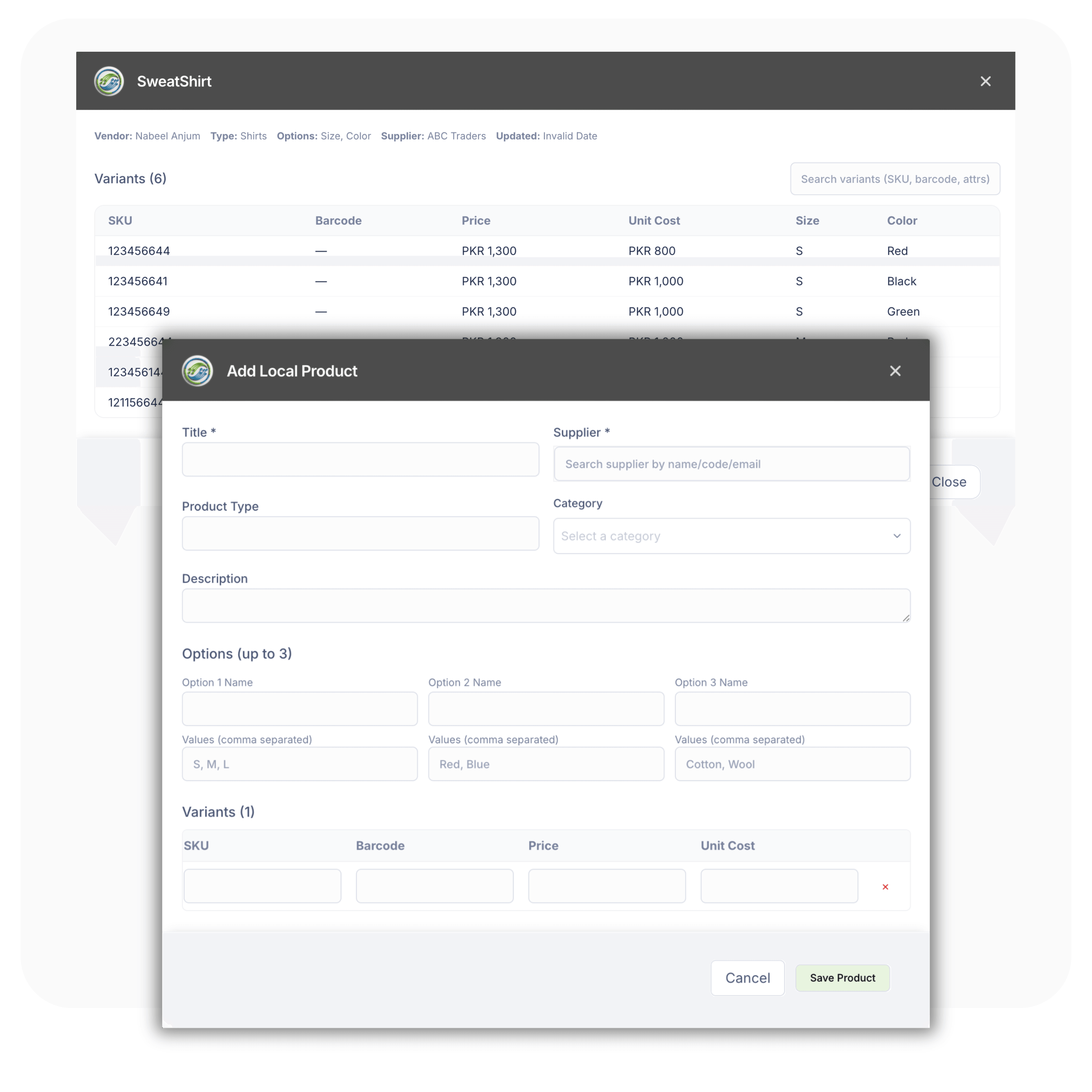 Variant grid auto-build