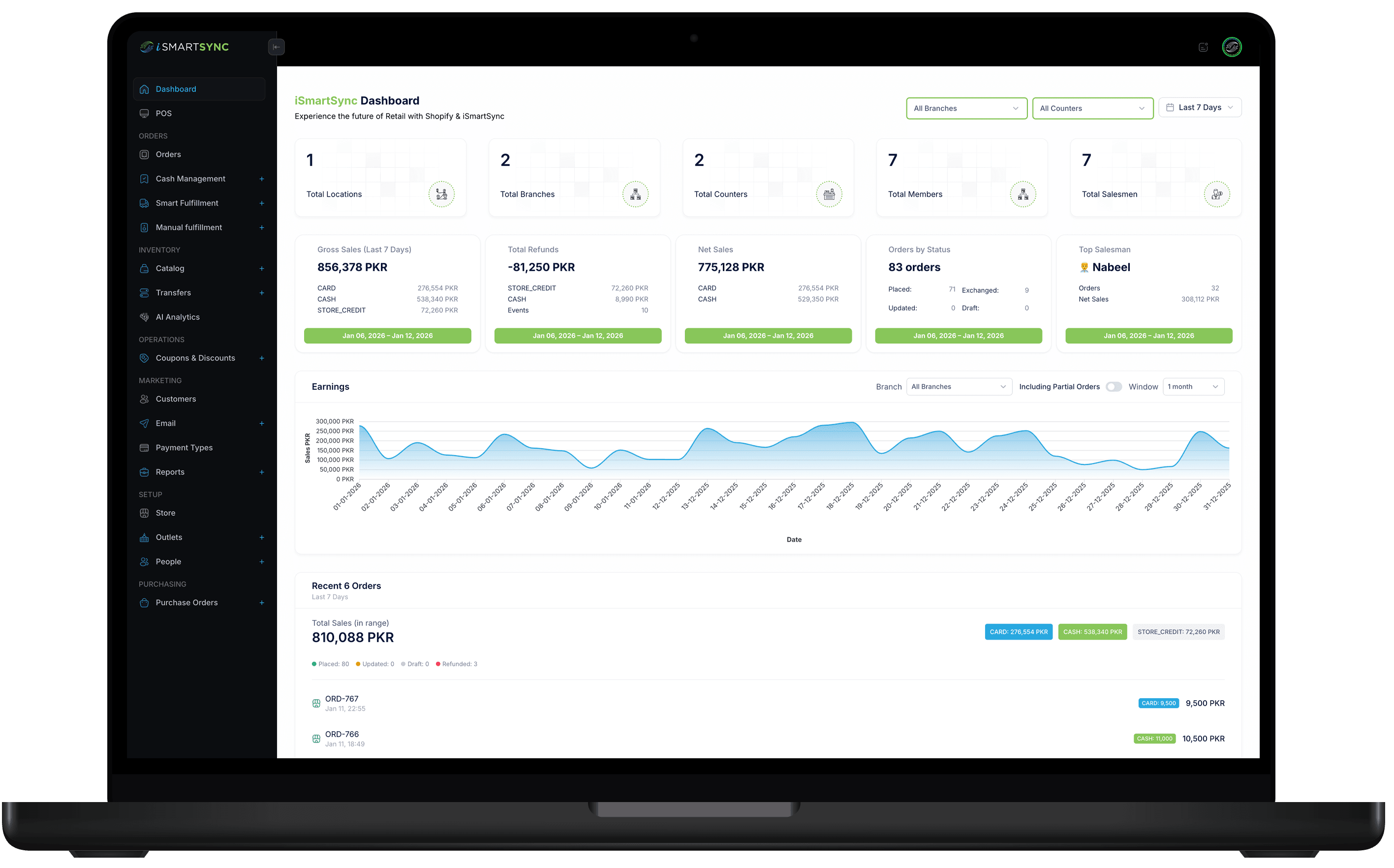 iSmartSync — Shopify-first POS with branch inventory, transfers, returns, and reporting